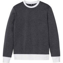 Bluza z okrągłym dekoltem bonprix czarny melanż. Czarne bluzy męskie bonprix, s, bez wzorów, z okrągłym kołnierzem, bez rękawów, bez kaptura. Za 74,99 zł.