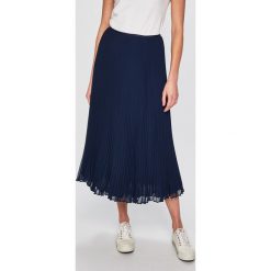 Polo Ralph Lauren - Spódnica. Niebieskie spódniczki damskie Polo Ralph Lauren, s, bez wzorów, z poliesteru, z podwyższonym stanem, midi, rozkloszowane. W wyprzedaży za 699,90 zł.