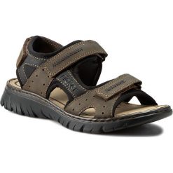 Sandały RIEKER - 26757-25 Brown Combination. Pomarańczowe klapki męskie Rieker, bez wzorów, ze skóry ekologicznej. Za 229,00 zł.