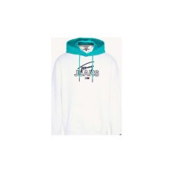 Bluzy Tommy Jeans DM0DM06040 COLORBLOCK HDD. Białe bluzy męskie Tommy Jeans, xs, bez wzorów, z jeansu, bez kołnierzyka, bez rękawów, bez kaptura. Za 295,98 zł.