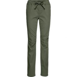 Chinosy damskie: Spodnie chino bonprix oliwkowy