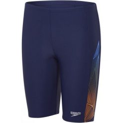 Speedo Kąpielówki Chłopięce Start Kick Logo Panel Jammer 26. Niebieskie kąpielówki chłopięce marki Speedo, w paski. W wyprzedaży za 91,00 zł.