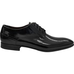 Półbuty BUCN000008. Czarne buty wizytowe męskie Giacomo Conti, na ślub cywilny, bez wzorów, ze skóry, eleganckie, bez zapięcia. Za 599,00 zł.