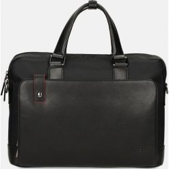 Czarna teczka casual. Czarne torby na laptopa marki Kazar, w paski. Za 479,00 zł.