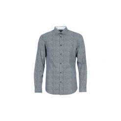Koszule z długim rękawem Selected SLHSLIMNEW. Niebieskie koszule męskie Selected, xl, bez wzorów, bez kołnierzyka, z długim rękawem. Za 179,00 zł.