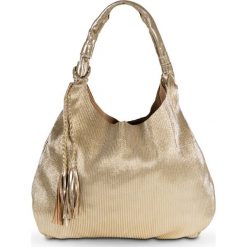 Torba shopper plisowana bonprix złoty kolor. Żółte torby damskie na zakupy bonprix, bez wzorów, bez dodatków. Za 79,99 zł.