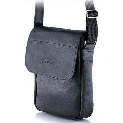 Skórzana torba męska raportówka BRODRENE BL07 czarna - Czarny. Czarne torby męskie skórzane Brødrene, w paski, ze skóry, eleganckie. Za 159,99 zł.