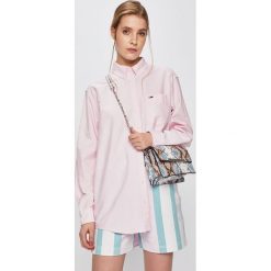 Tommy Jeans - Koszula. Niebieskie bluzki damskie Tommy Jeans, s, bez wzorów, z bawełny, klasyczne, z klasycznym kołnierzykiem, z długim rękawem. Za 299,90 zł.