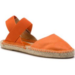 Espadryle UNISA - Baron Ks Mandarine Ksde Ss. Pomarańczowe espadryle damskie Unisa, bez wzorów, ze skóry, bez obcasa. W wyprzedaży za 219,00 zł.