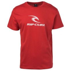 Rip Curl T-Shirt Męski Iconic Ss Tee Xl Czerwony. Czerwone koszulki męskie Rip Curl, xl, bez wzorów, bez kołnierzyka. Za 83,00 zł.