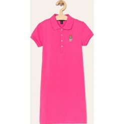 Polo Ralph Lauren - Sukienka dziecięca 132-176 cm. Różowe sukienki dziewczęce Polo Ralph Lauren, bez wzorów, z elastanu, casualowe, z krótkim rękawem, krótkie, mini, proste. Za 389,90 zł.