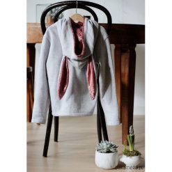 Bluzy dziewczęce: Bluza Królik z uszami jasny szary