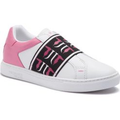 Sneakersy TRUSSARDI JEANS - 79A00329 W618. Różowe półbuty damskie Trussardi Jeans, z jeansu. W wyprzedaży za 319,00 zł.