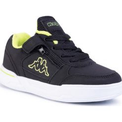 Sneakersy KAPPA - Clane K 260780K Black/Lime 1133. Czarne trampki chłopięce Kappa, bez wzorów, ze skóry ekologicznej, na sznurówki. Za 89,00 zł.