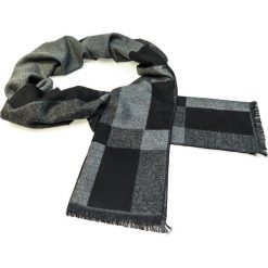 Szaro-czarny szalik męski R25. Szare szaliki męskie Modini Moda Męska, bez wzorów. Za 55,01 zł.