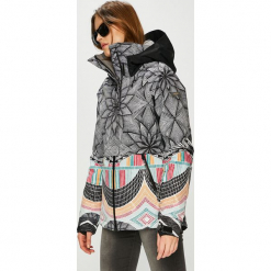 Roxy - Kurtka snowboardowa. Szare bomberki damskie Roxy, l, z poliesteru, z kapturem. Za 1099,00 zł.
