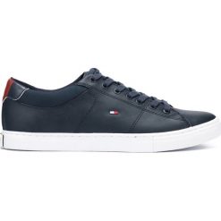 Tommy Hilfiger Tenisówki Niebieski. Niebieskie trampki męskie TOMMY HILFIGER, bez wzorów, ze skóry, bez zapięcia. Za 426,95 zł.