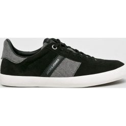 Jack & Jones - Tenisówki. Czarne trampki męskie Jack & Jones, bez wzorów, z gumy, na sznurówki. W wyprzedaży za 119,90 zł.