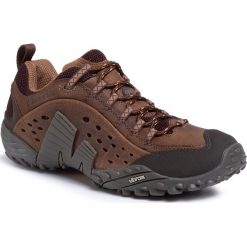 Trekkingi MERRELL - Intercept J598673 Dark Brown. Pomarańczowe trapery męskie Merrell, ze skóry, bez zapięcia, trekkingowe. W wyprzedaży za 299,00 zł.