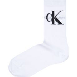 Calvin Klein Skarpetki Biały. Białe skarpetki damskie Calvin Klein, bez wzorów, z elastanu. Za 35,95 zł.