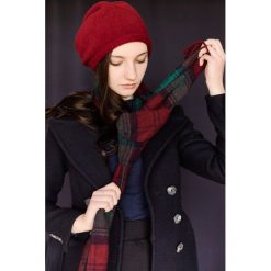 Szalik w kratę bordowo-zielony wełniano-kaszmirowy ONE SIZE. Czarne szaliki męskie marki Marie Zélie, na zimę, w paski, z bawełny. W wyprzedaży za 136,20 zł.