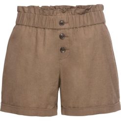Szorty z lnu: MUST HAVE bonprix orzechowy. Pomarańczowe spodnie damskie bonprix. Za 79,99 zł.