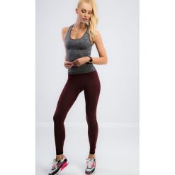 Legginsy sportowe damskie: Bordowe sportowe legginsy 1105