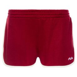 Szorty sportowe Fila 687072. Czerwone spodnie damskie Fila, xl, bez wzorów, z bawełny. W wyprzedaży za 99,00 zł.