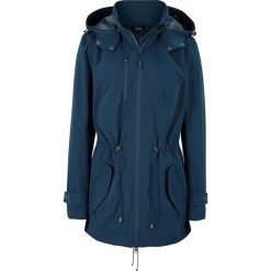 Parka bonprix ciemnoniebieski. Niebieskie kurtki damskie bonprix, bez wzorów, z bawełny, bez kaptura. Za 189,99 zł.