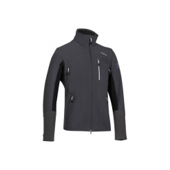 Kurtka jeździecka Softshell 700 męska. Szare kurtki sportowe męskie FOUGANZA, m, z elastanu, do jazdy konnej. Za 249,99 zł.
