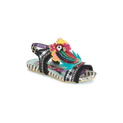 Sandały Irregular Choice JOLI POLLY. Czarne sandały damskie Irregular Choice, bez wzorów, bez obcasa, bez zapięcia. Za 509,00 zł.