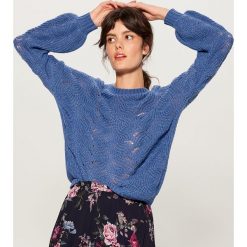 Sweter z domieszką wełny - Niebieski. Niebieskie bez kategorii marki Mohito, s, z wełny. W wyprzedaży za 39,99 zł.