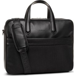 Torba na laptopa LANETTI - BMM-U-055-10-03 Black. Czarne torby męskie skórzane Lanetti, bez wzorów, ze skóry ekologicznej. Za 139,99 zł.