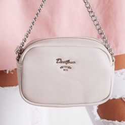 Mini torebka damska kuferek listonoszka eko skóra Davide Jones. Kuferki damskie David Jones, w paski, z jeansu, eleganckie, na ramię, bez dodatków. W wyprzedaży za 89,00 zł.