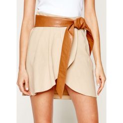 Spódnica mini TwinSet 201TT2212. Brązowe spódniczki damskie Twinset, bez wzorów, z wiskozy, mini. Za 769,00 zł.