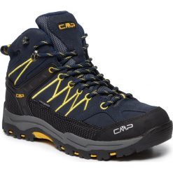 Trekkingi CMP - Kids Rigel Mid Trekking Shoes Wp 3Q12944J B.Blue/Zafferano 11ND. Niebieskie śniegowce chłopięce CMP, bez zapięcia. W wyprzedaży za 209,00 zł.