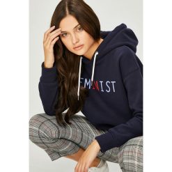 Answear - Bluza Femifesto. Niebieskie bluzy damskie ANSWEAR, s, z nadrukiem, z bawełny, bez rękawów, z kapturem. W wyprzedaży za 89,90 zł.