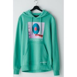 Bluza z kapturem - Turkusowy. Niebieskie bluzy męskie Cropp, s, bez wzorów, z kapturem, bez rękawów, z kapturem. Za 109,99 zł.