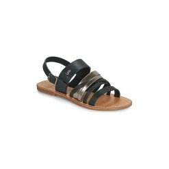 Sandały LPB Shoes RACHEL. Czarne sandały damskie marki LPB Shoes, bez wzorów, bez obcasa, bez zapięcia. Za 149,00 zł.