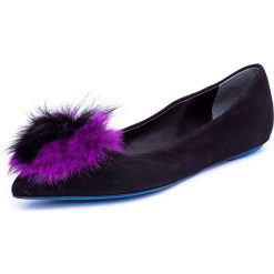 Baleriny Loriblu. Czarne baleriny damskie Loriblu, bez wzorów, ze skóry, bez obcasa. Za 1700,00 zł.