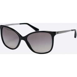 Emporio Armani - Okulary. Czarne okulary przeciwsłoneczne damskie marki Emporio Armani, prostokątne. Za 599,90 zł.