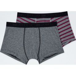 Komplet 2 par bokserek w paski i melanżowych. Szare bokserki męskie Pull&Bear, w paski. Za 59,90 zł.