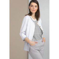 Dwukolorowy sweter. Szare swetry rozpinane damskie marki Monnari, z wiskozy, eleganckie. Za 99,50 zł.