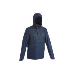 Kurtka turystyczna NH500 Imper męska. Niebieskie kurtki męskie QUECHUA, xl, bez wzorów, z poliesteru, bez kaptura. Za 129,99 zł.