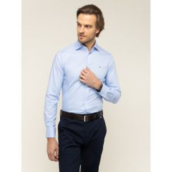 Koszula Tommy Hilfiger Tailored Houndstooth Classic TT0TT06472. Niebieskie koszule męskie Tommy Hilfiger Tailored, m, bez wzorów, z bawełny, biznesowe, bez kołnierzyka, bez rękawów. Za 299,00 zł.