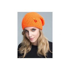 Czapka hauer KRAFF ORANGE hand made. Pomarańczowe czapki damskie Hauer, bez wzorów, z dzianiny. Za 109,00 zł.