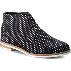 Botki CAPRICE - 9-25100-20 Navy Dots 811. Niebieskie botki damskie na obcasie Caprice, ze skóry ekologicznej. W wyprzedaży za 199,00 zł.