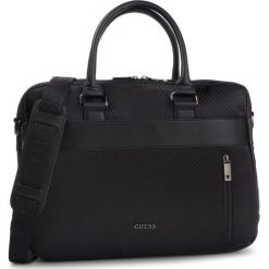 Torba na laptopa GUESS - Global Functional HM6668 POL92 BLA. Czarne torby męskie skórzane Guess, z aplikacjami, ze skóry ekologicznej. Za 589,00 zł.