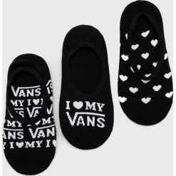 Vans - Skarpetki (3-pack). Czarne skarpetki dziewczęce Vans, bez wzorów, z elastanu. W wyprzedaży za 44,90 zł.