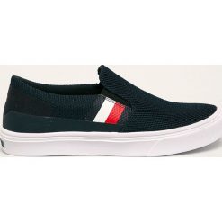 Tommy Hilfiger - Tenisówki. Niebieskie trampki męskie TOMMY HILFIGER, bez wzorów, z gumy, bez zapięcia. Za 339,90 zł.
